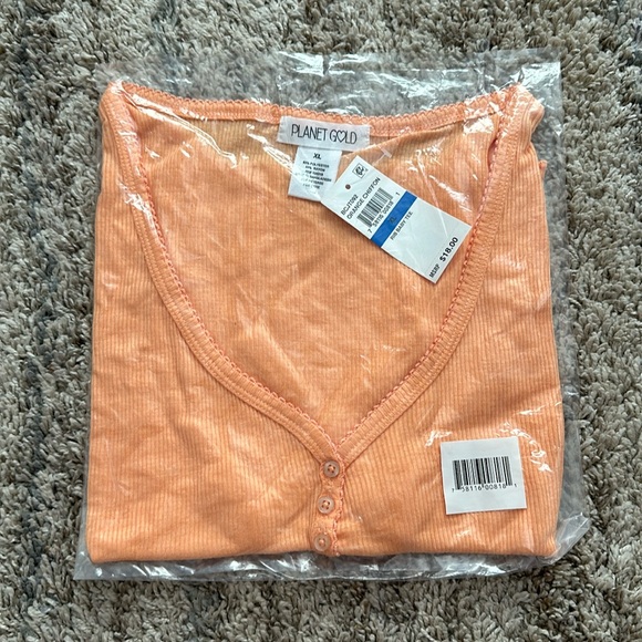 NWT Plant Gold orange ribbon baby tee - Picture 2 of 7